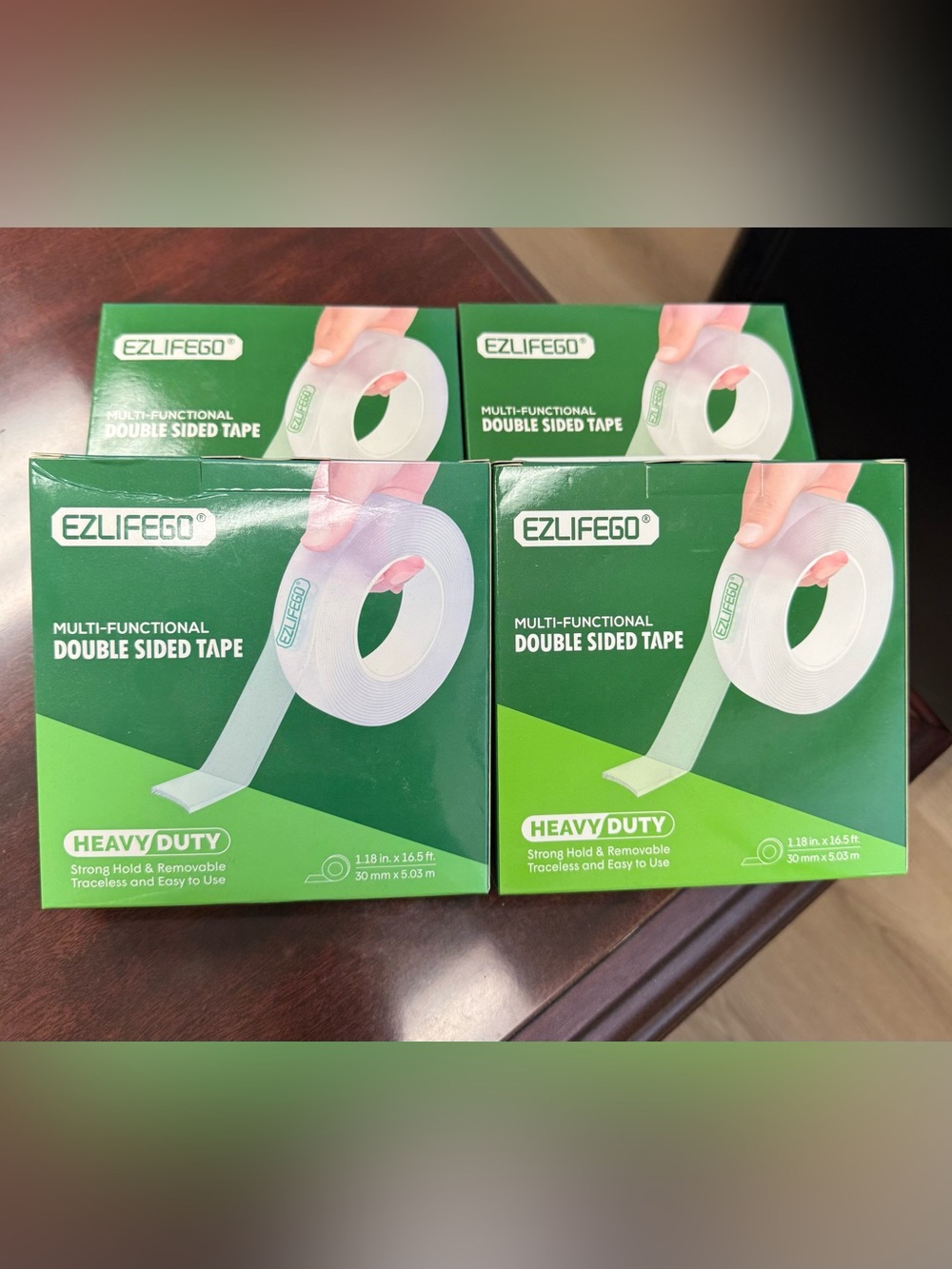 NWT EZLIFEGO Heavy Duty Double Sided Tape - Clear (4 boxes)